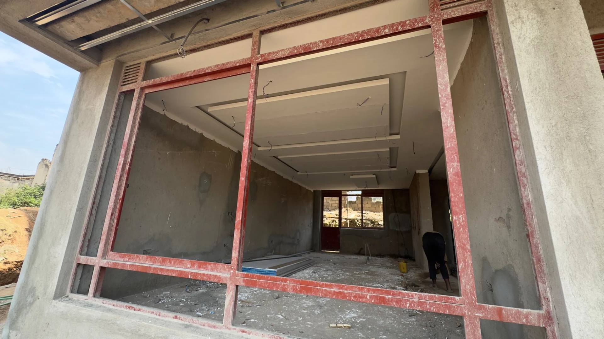 Interior ceiling work — original site photograph